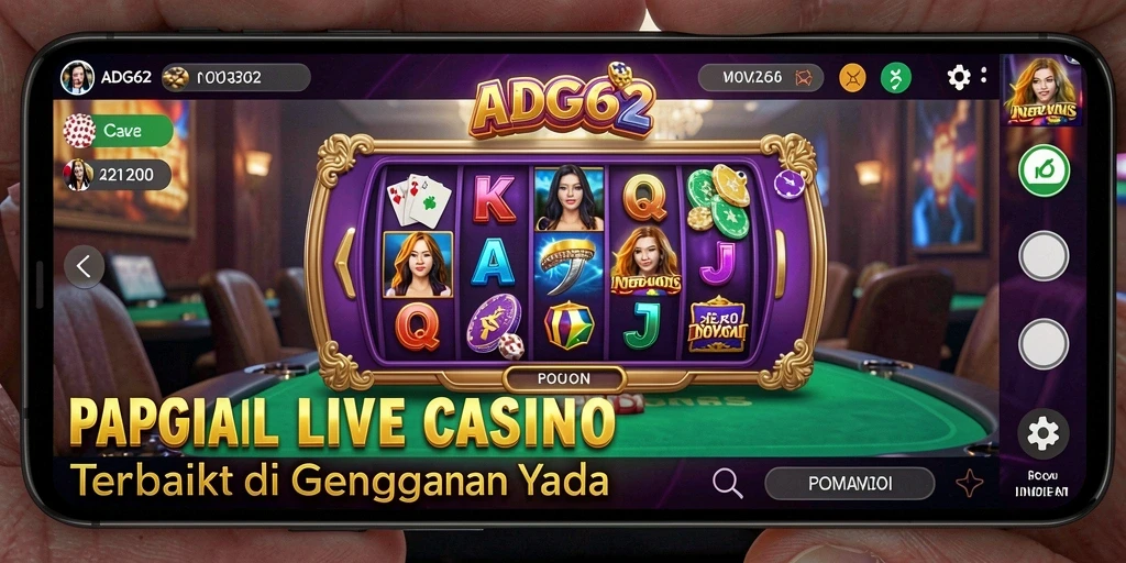 Gambaran permainan Live Casino yang mendebarkan di ADG62.