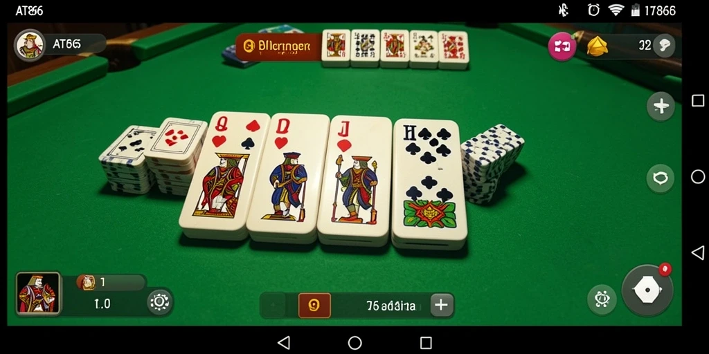 Screenshot gameplay AT866 menunjukkan pertarungan seru di dunia Domino.