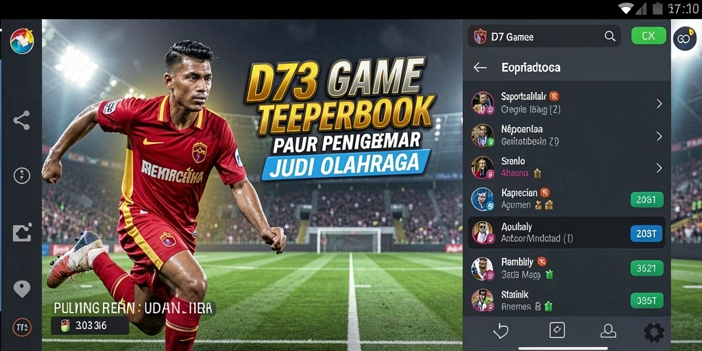 Tampilan gameplay D73 dengan taruhan olahraga yang menarik.