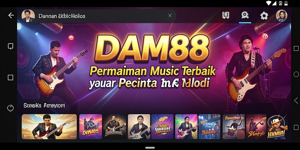 Tangkapan layar utama permainan menunjukkan interaksi musik yang seru.