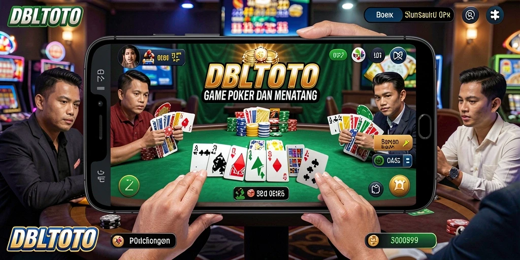 Tampilan gameplay poker di DBLTOTO yang mendebarkan.