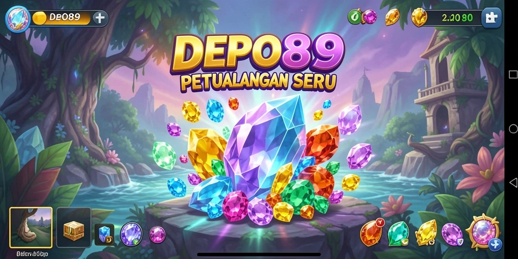 Tampilan gameplay DEPO89 yang penuh warna dan seru.