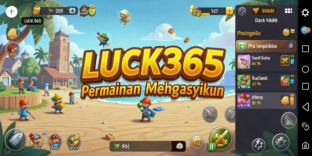 Tampilan gameplay LUCK365 yang menarik dan adiktif.