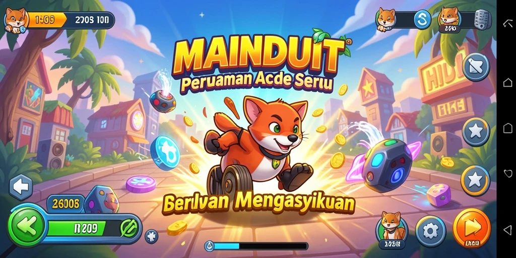 Tampilan gameplay MAINDUIT yang seru dan menantang.