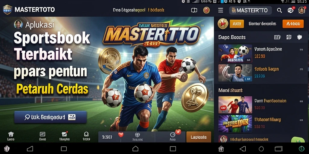 Screenshot MASTERTOTO yang menampilkan antarmuka taruhan olahraga.